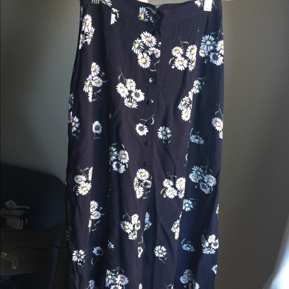 H&M floral midi skirt